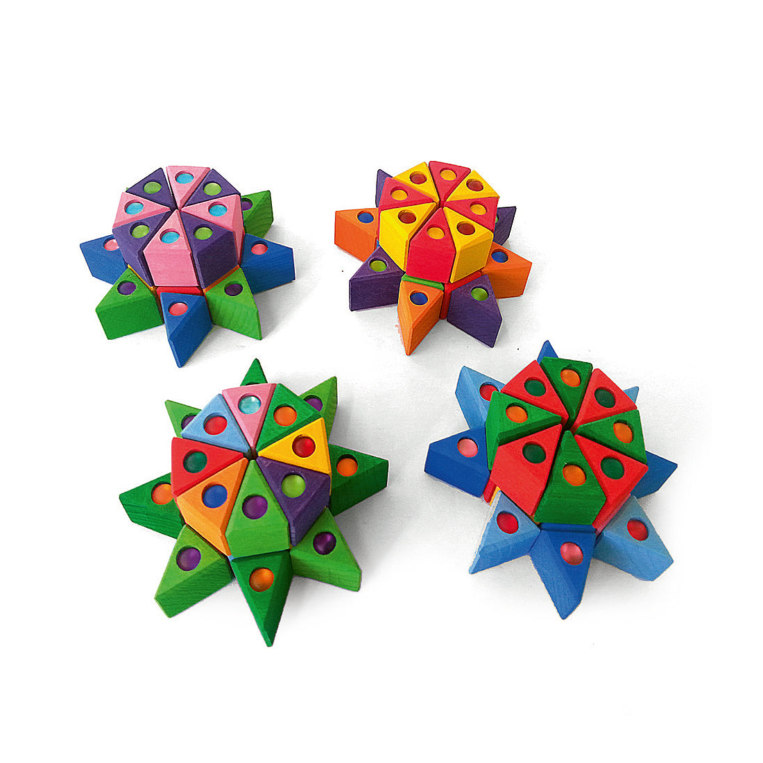 Colourful Triangle Blocks with Sparkling Stone