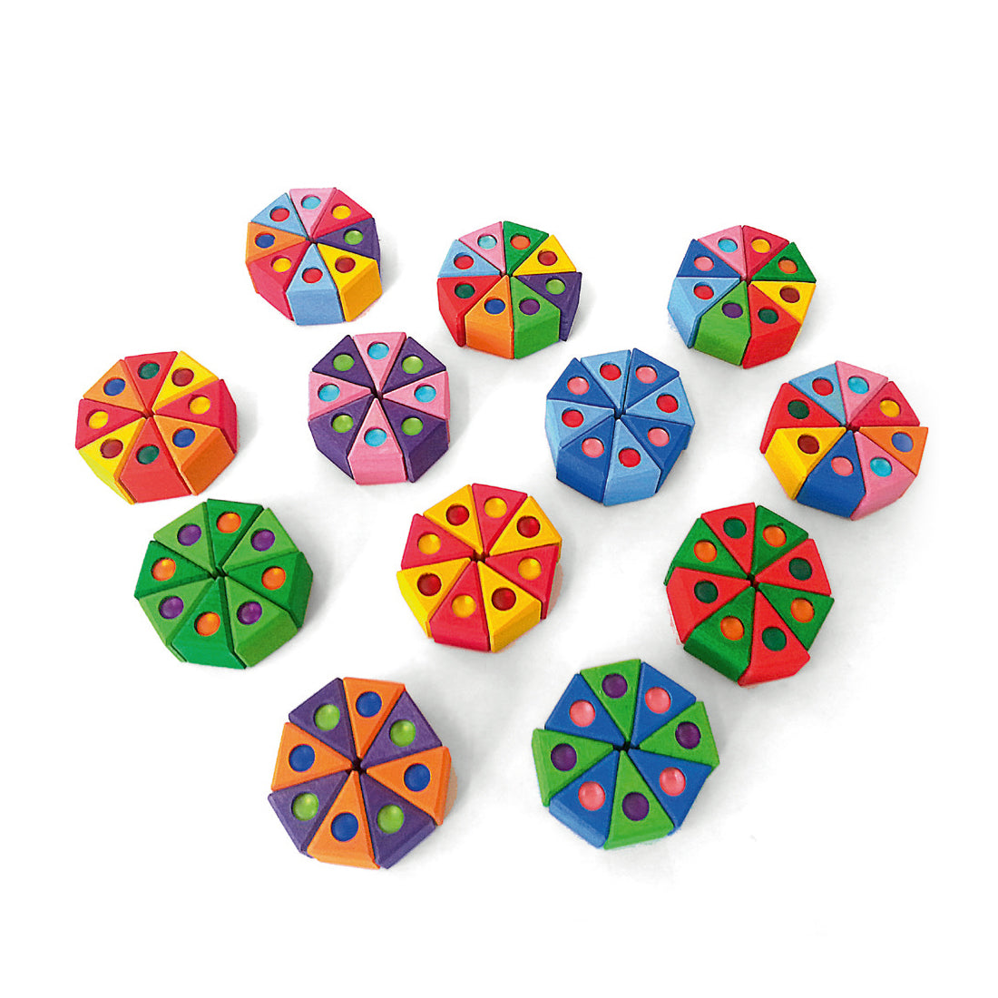 Colourful Triangle Blocks with Sparkling Stone