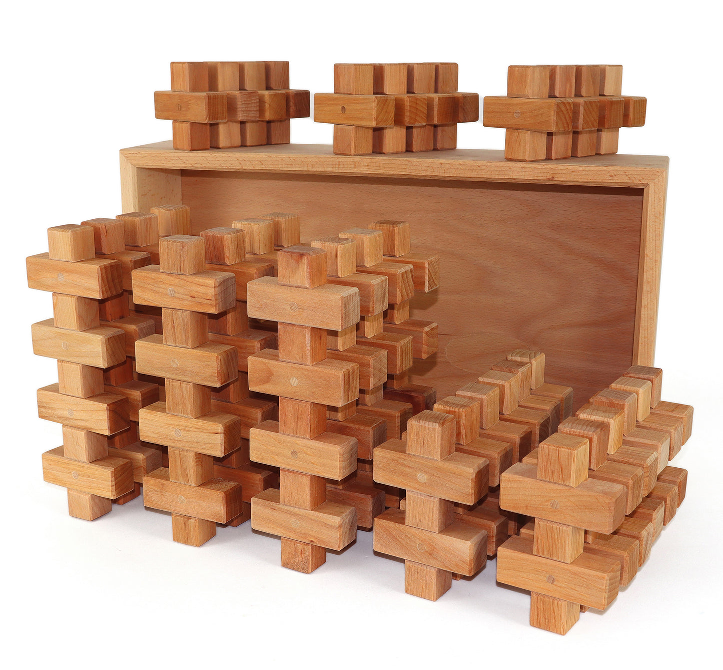 Plus Building Blocks In Wooden Box