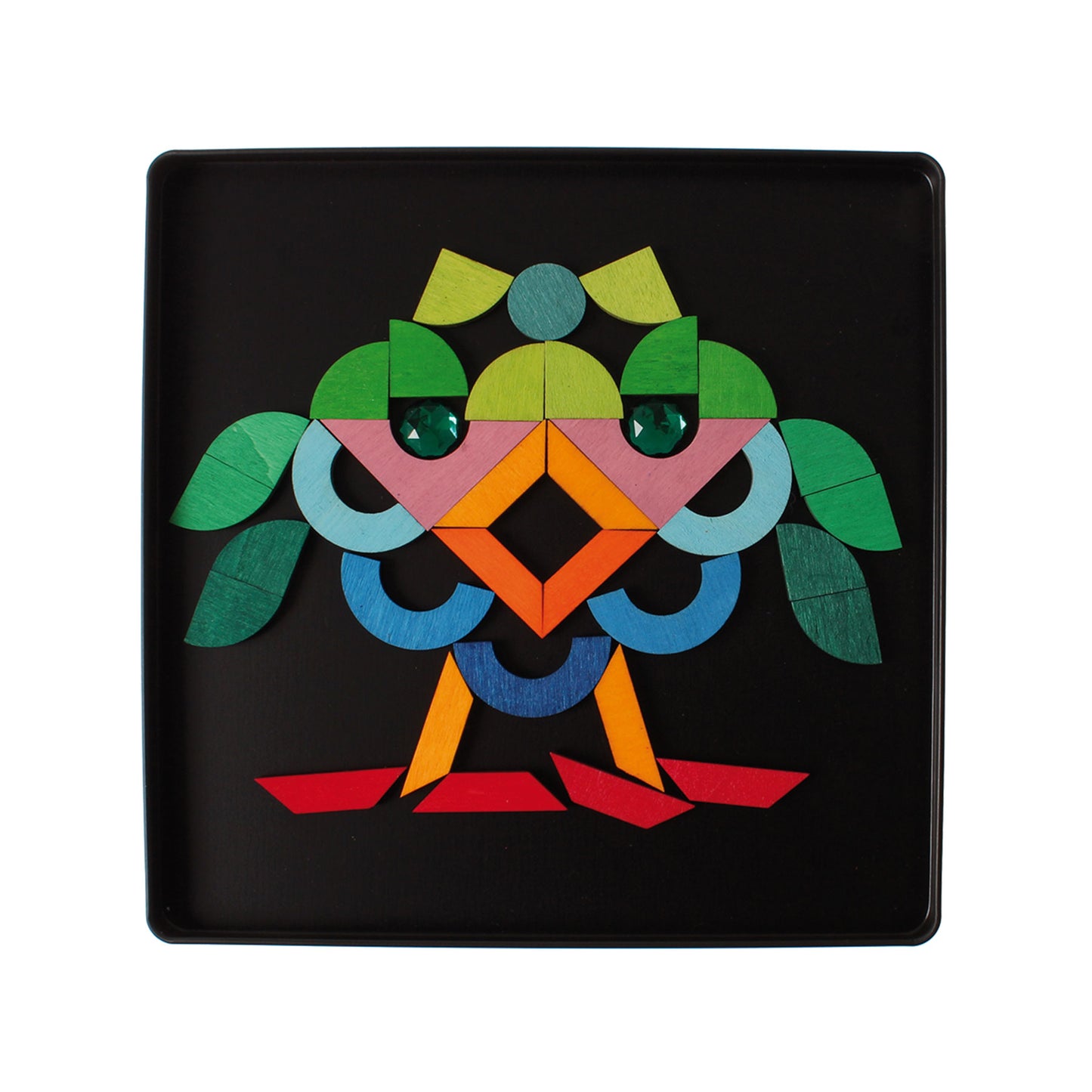 Grimm's Magnet Puzzle Triangle/Square/Circle With Sparkling Parts