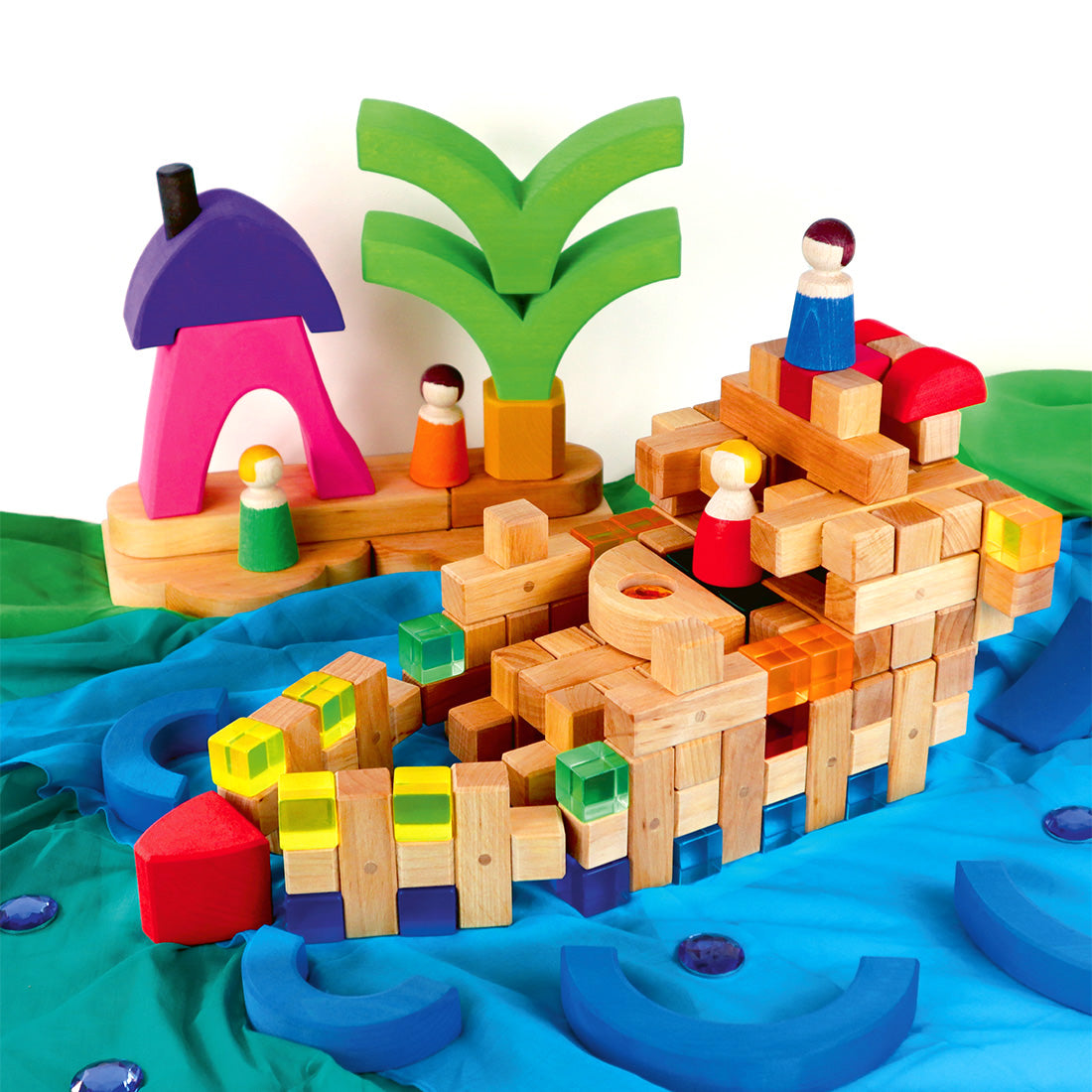 Plus Building Blocks In Wooden Box