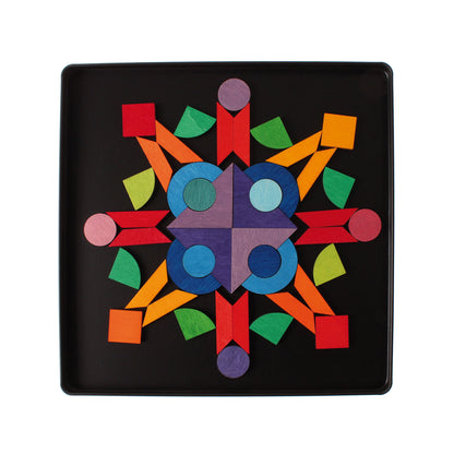 Grimm's Magnet Puzzle Triangle/Square/Circle With Sparkling Parts